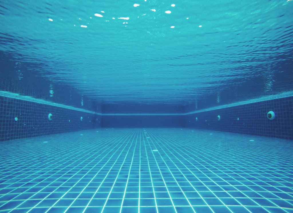 Underwater shot of a clean swimming pool