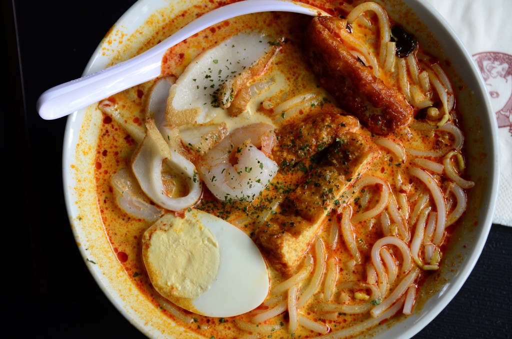 photo of Laksa, a Singaporean noodles