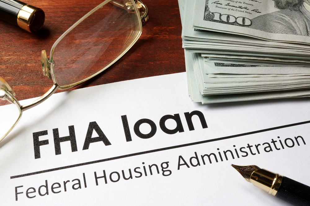 Paper with words fha loan.
